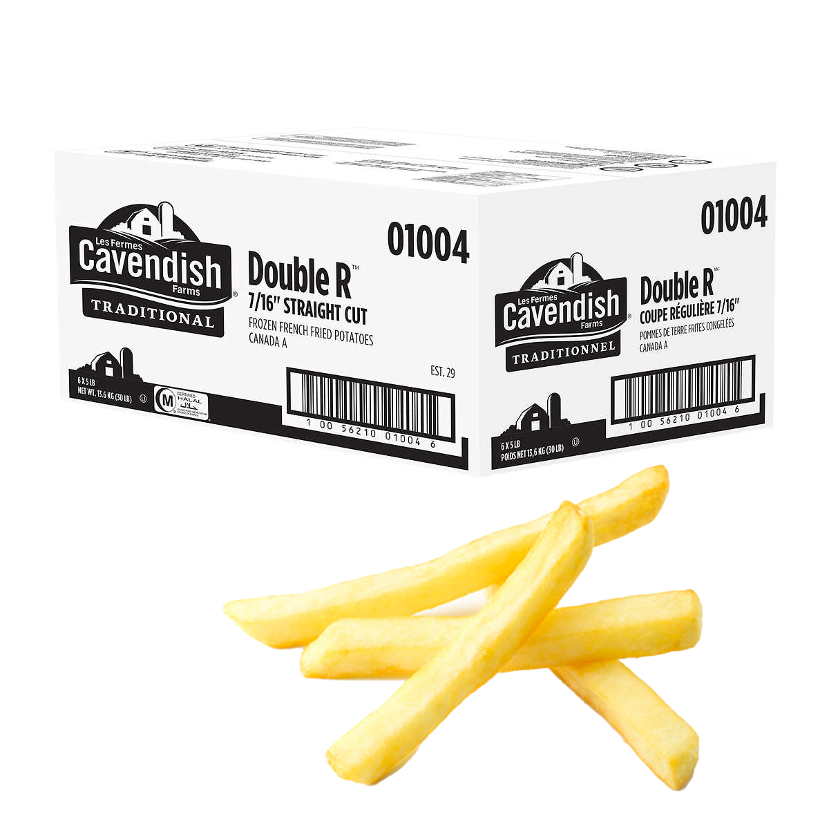 Cavendish Frz Fries RR 7/16in Straight Cut, 2.27kg - 6 Count