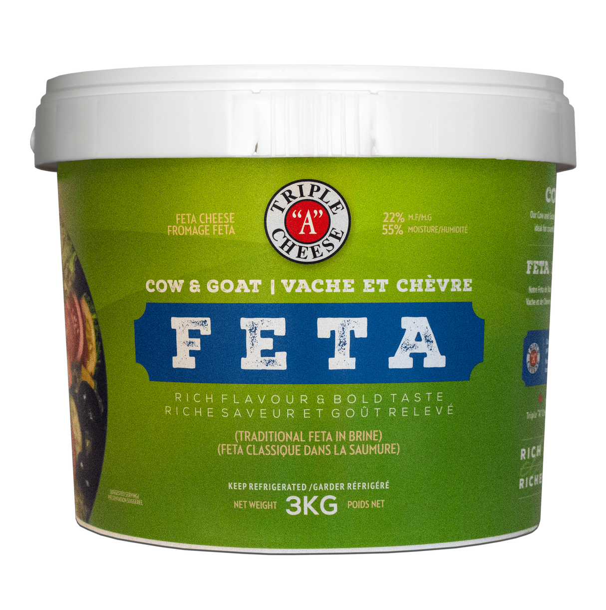 Triple A Feta Goat & Cow Cheese, 3kg