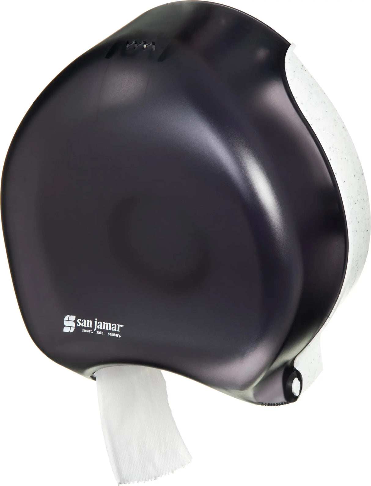 San Jamar Jumbo Roll Bath Tissue Dispenser (Single Roll, Universal, Black) 1 Count