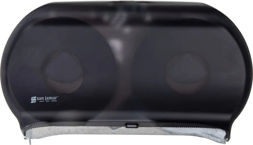 San Jamar Jumbo Roll Bath Tissue Dispenser (Double Roll, Universal, Black) 1 Count
