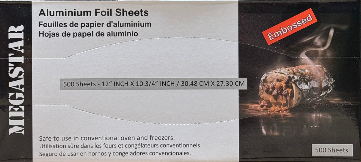 Aluminum Foil Pop-up Sheets (12 x 10.75in), 500 Sheets