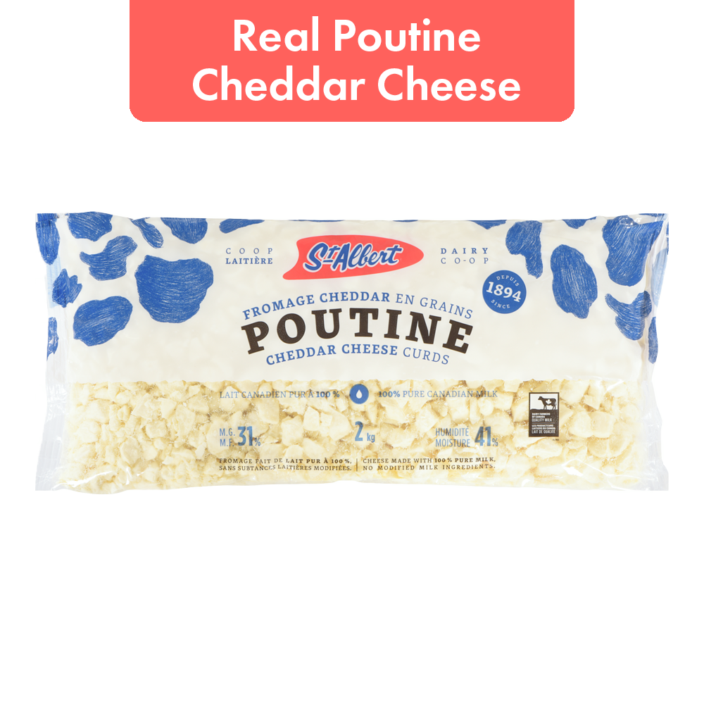 St-Albert Real Poutine Cheddar Cheese Curds (31%M.F.), 2kg