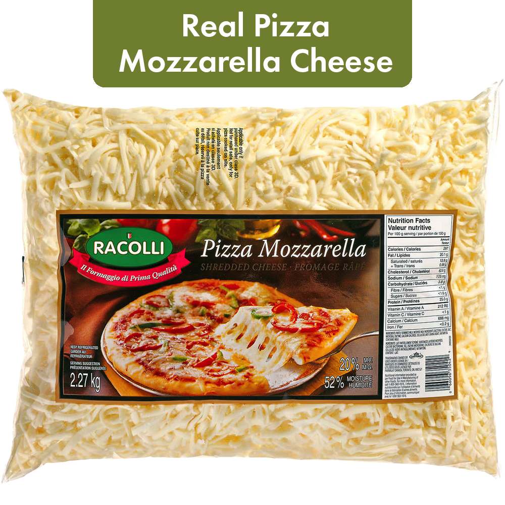 Racolli Pizza Mozzarella Shred Cheese 20%M.F. - 2.27kg