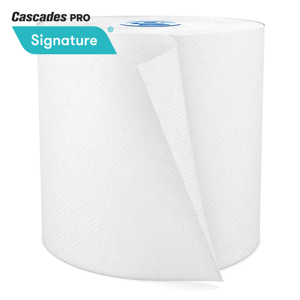 Cascades T116 Premium Roll Paper Towel (1-Ply, White TAD, 775ft), 6 Rolls