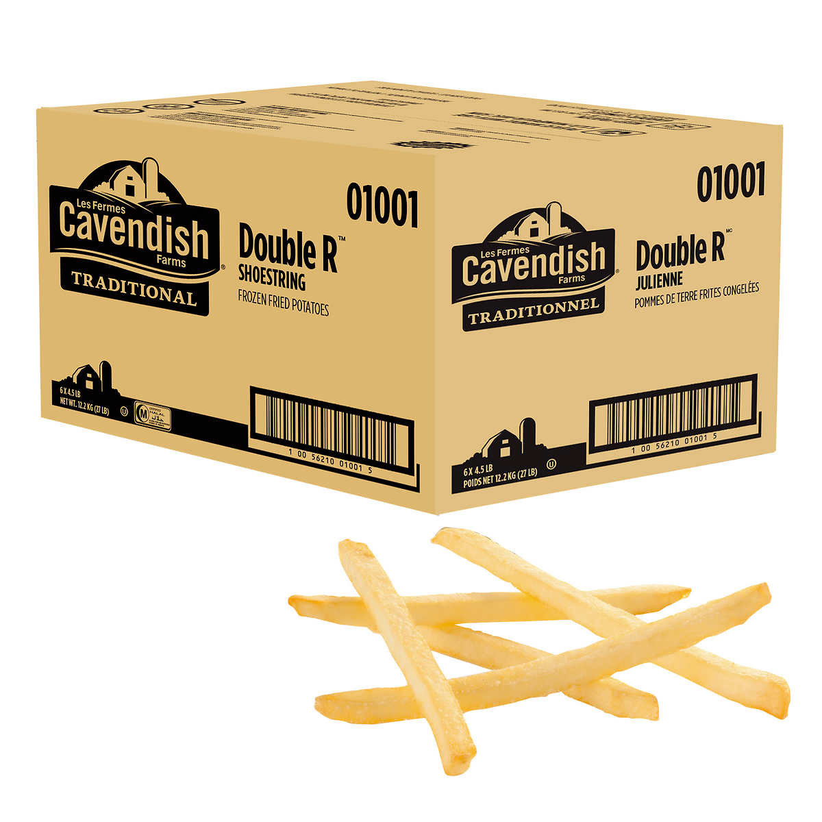 Cavendish Frz Fries RR Shoestring 2.04kg - 6 Pack
