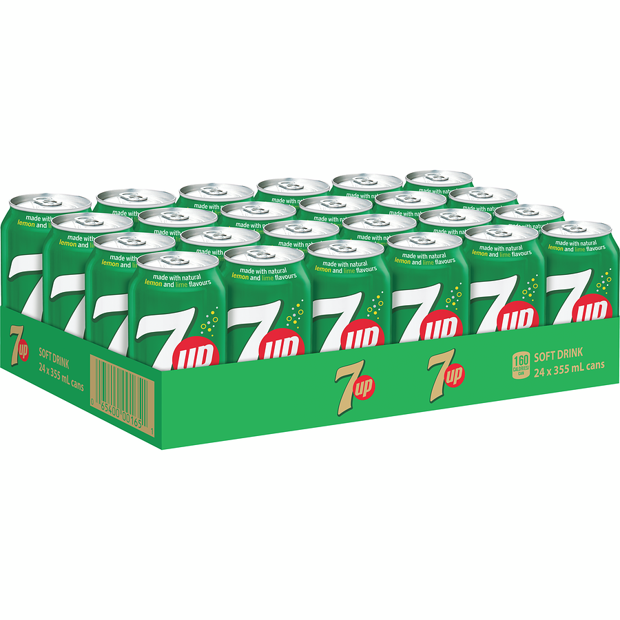 7up Soda Cans 355mL, 24 Count