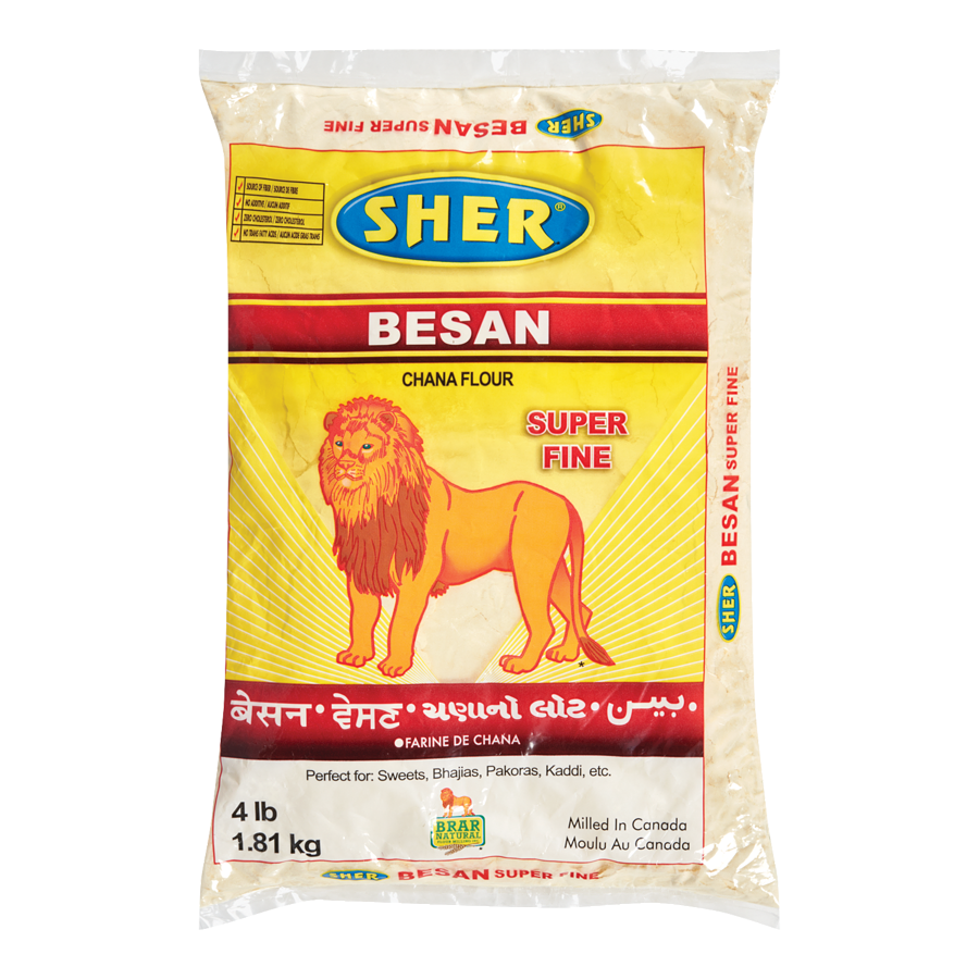 Sher Besan Flour Super Fine, 4lb/1.81kg