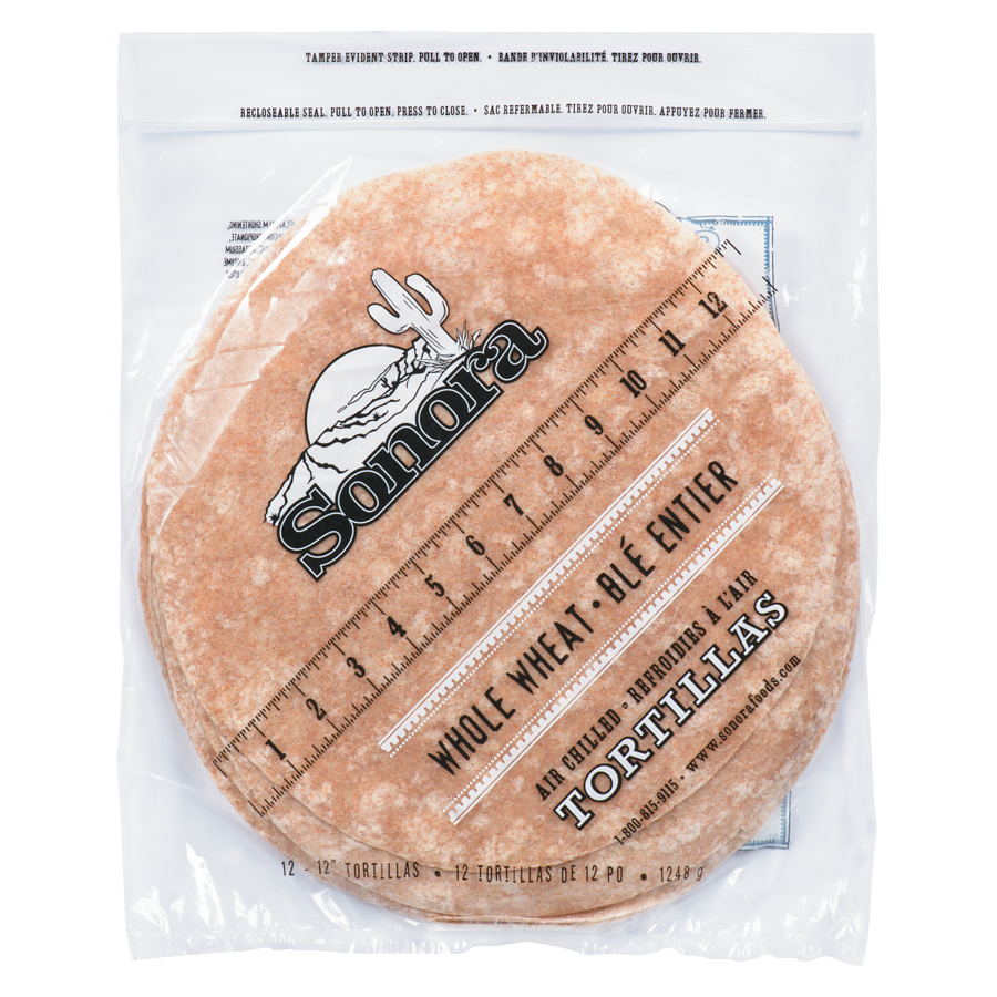 Tortilla 12in Whole Wheat 144/cs