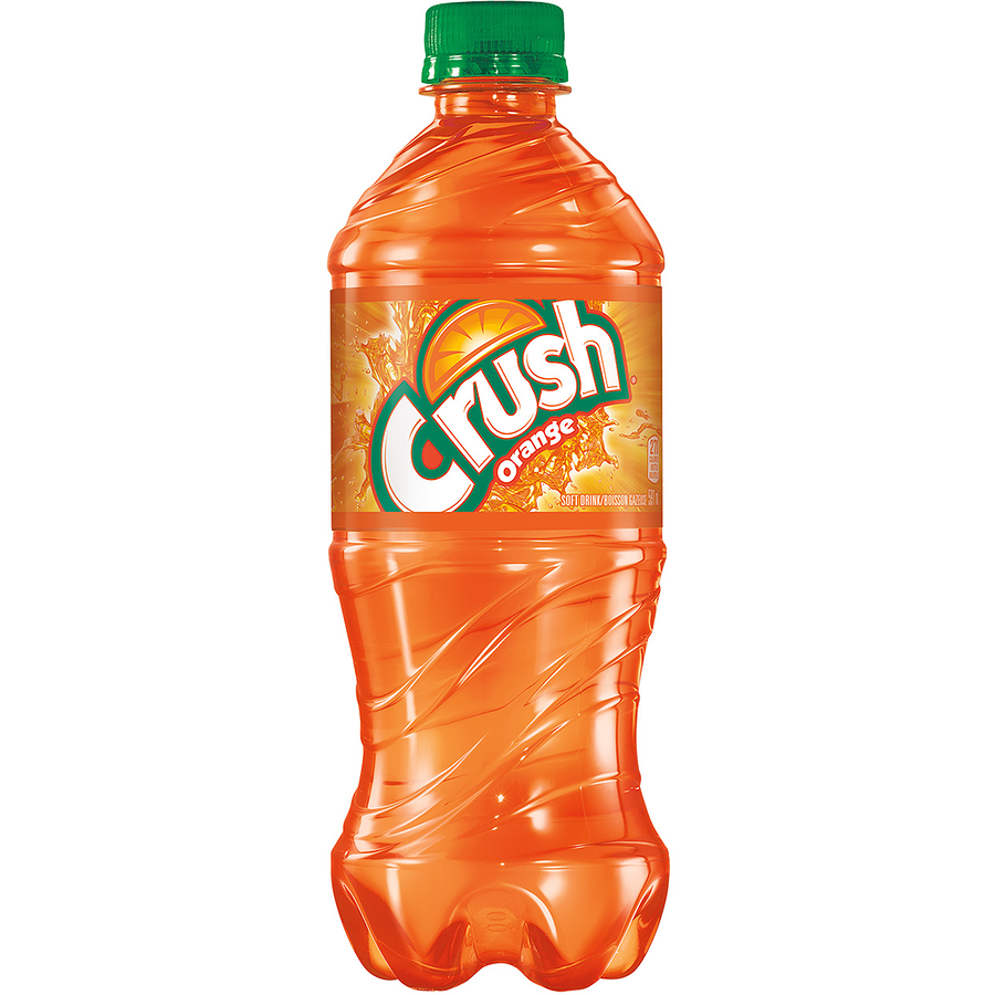 Crush Orange Bottles 591mL, 24 Count
