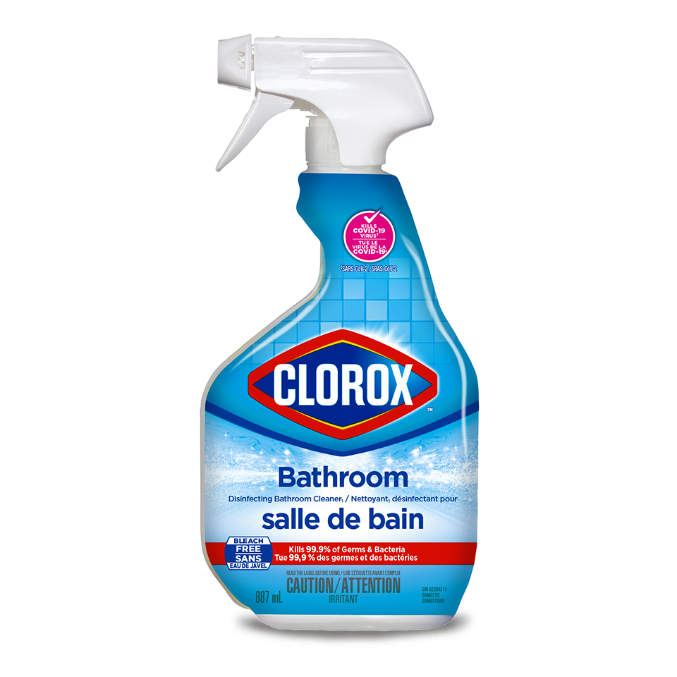 Clorox Disinfecting Bathroom Cleaner Spray 887mL - 9 Pack