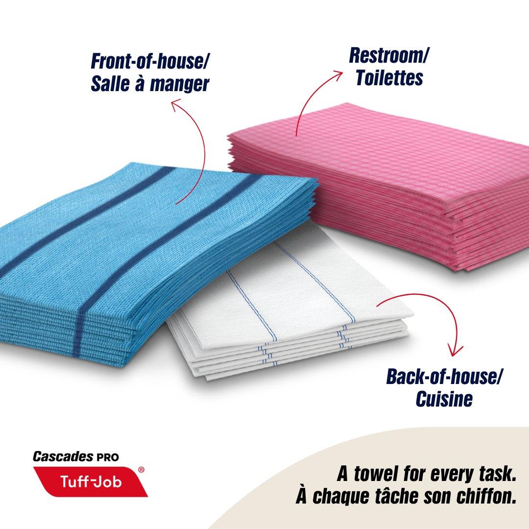 Cascades Food Service Towels (12 x 21in, Blue), 200 Count