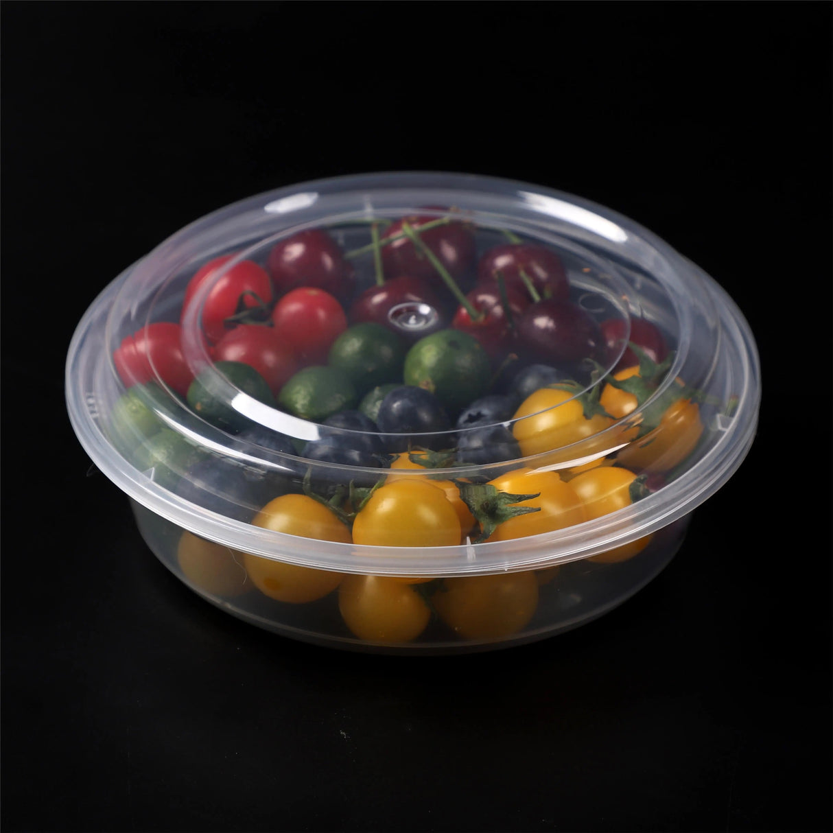 Round 7in PP Clear Container & Lid (24oz, Premium), 150 Count