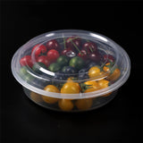 Round 7in PP Clear Container & Lid (24oz, Premium), 150 Count