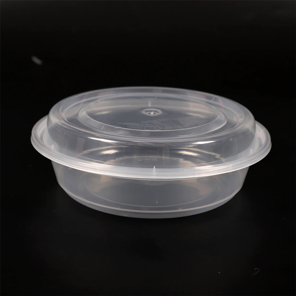 Round 7in PP Clear Container & Lid (24oz, Premium), 150 Count