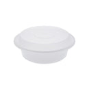 Round 6in PP Container & Lid (16oz, Standard, White), 150 Count