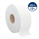 Cascades B080 Jumbo Bath Tissue (2-Ply, White, 3.25in x 500ft), 12 Rolls