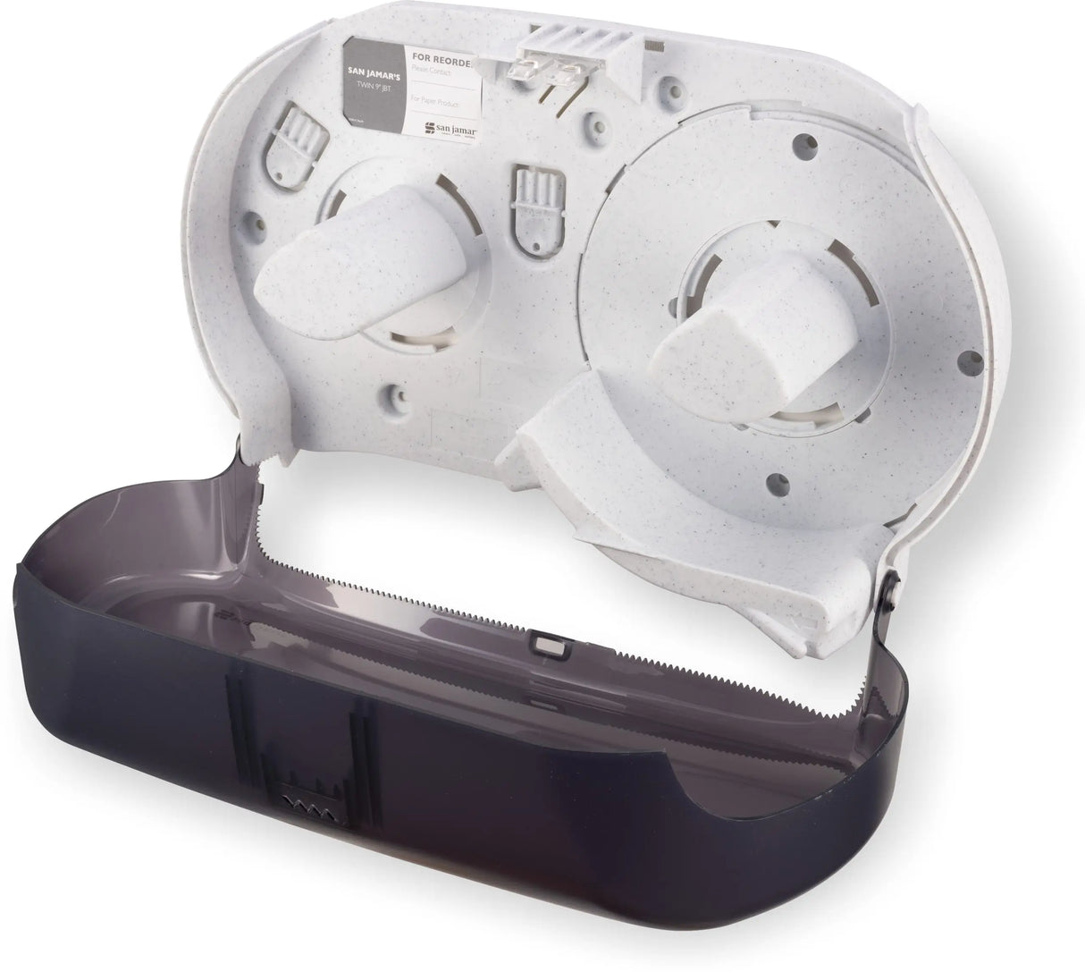 San Jamar Jumbo Roll Bath Tissue Dispenser (Double Roll, Universal, Black) 1 Count