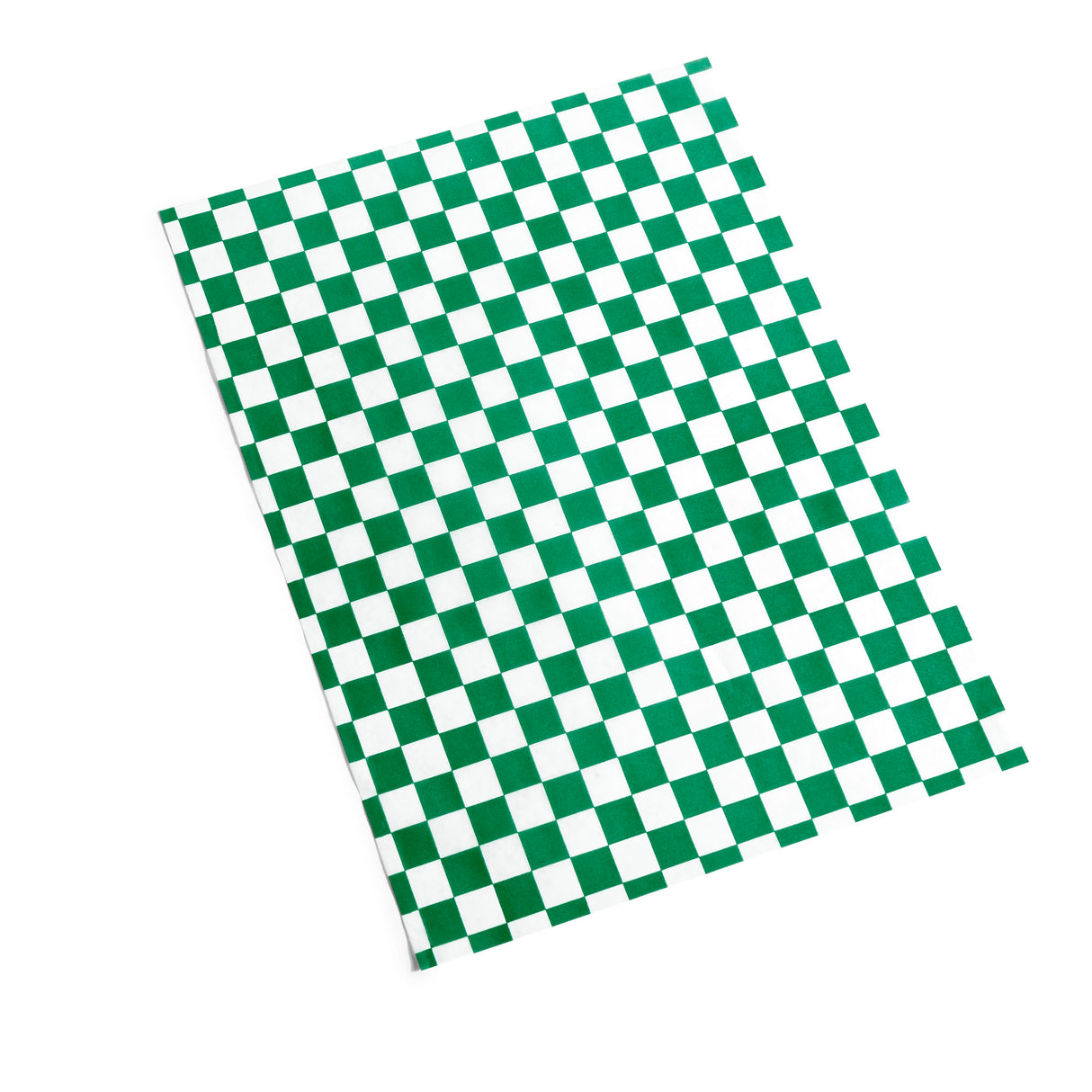 Basket Liners Green Checkered (12in x 12in) - 1000 Pack