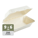 Fiber-96 Hinged Rectangular (9 x 6 x 3.2in, Deep), 250 Count