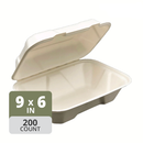 Fiber-95 Hinged Rectangular (9 x 6 x 3in, Medium), 200 Count