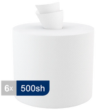 H152 Centerpull Hand Towel (2-Ply, White, 500 Sheets), 6 Rolls