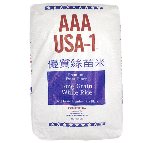 AAA USA-1 Extra Fancy White Rice Extra Long, 20kg