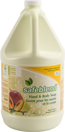 Safeblend Hand & Body Soap (Lotion, Mango Papaya Scent, with Aloe Vera) 4L