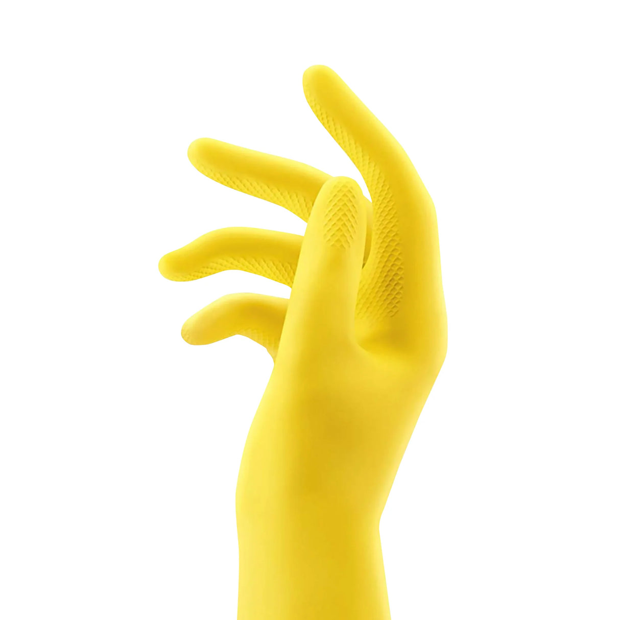 Flocklined Rubber Gloves (Medium, Yellow), Pair