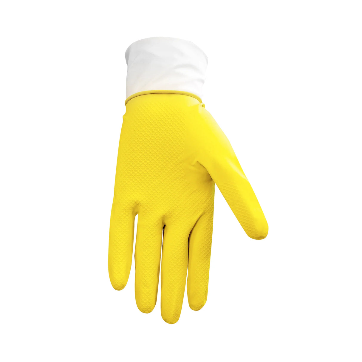 Flocklined Rubber Gloves (Medium, Yellow), Pair