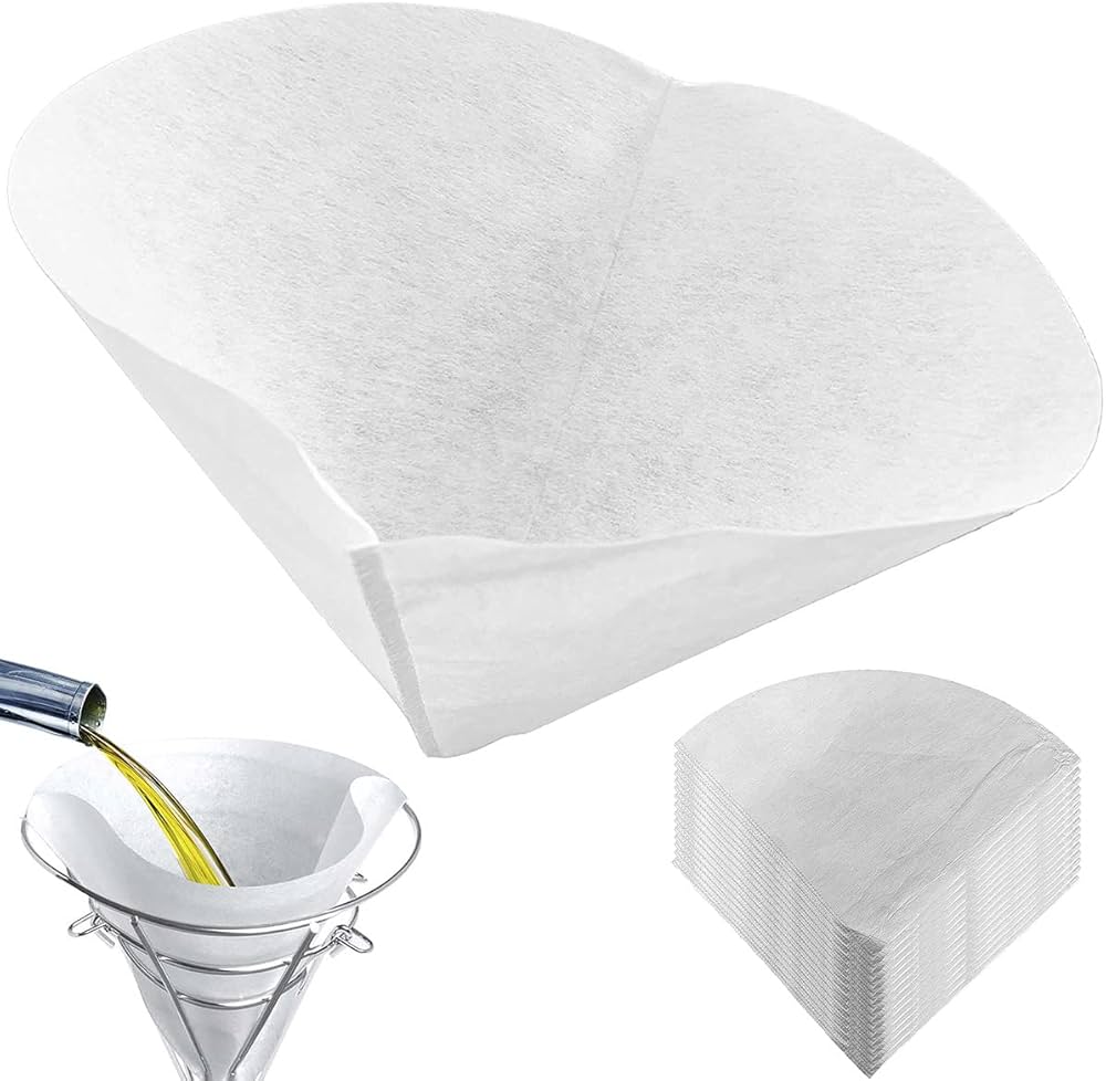 Hygear Cone Filter for Deep Fryer Oil 10in, 50 Count