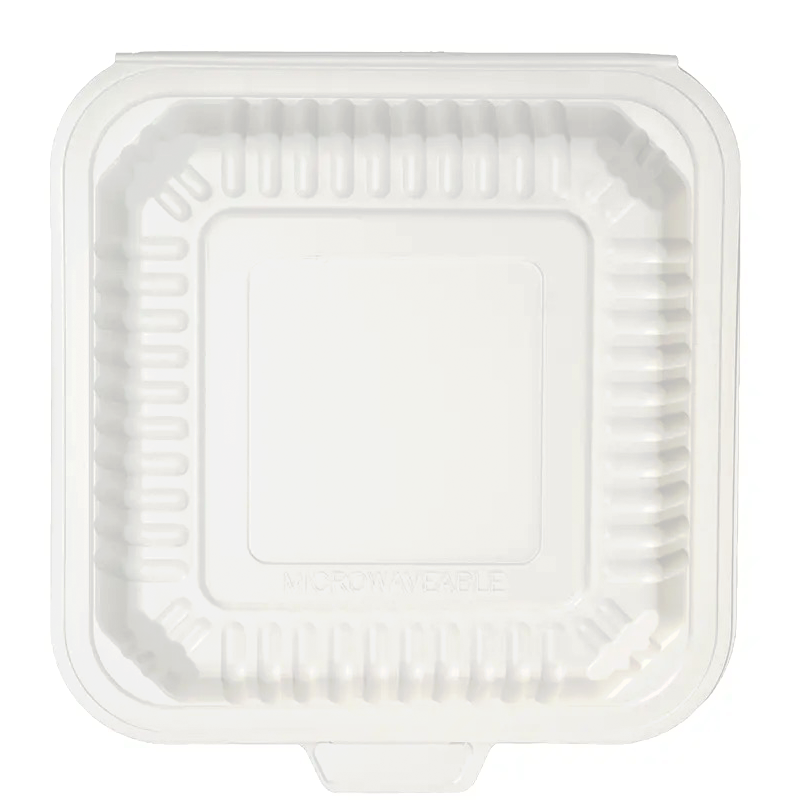 SavyPak Hinged PP Take-Out (8 x 8 x 3in, 1 Comp), 150 Count
