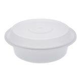 Round 6in PP Container & Lid (16oz, Standard, White), 150 Count
