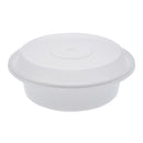 Round 6in PP Container & Lid (16oz, Standard, White), 150 Count