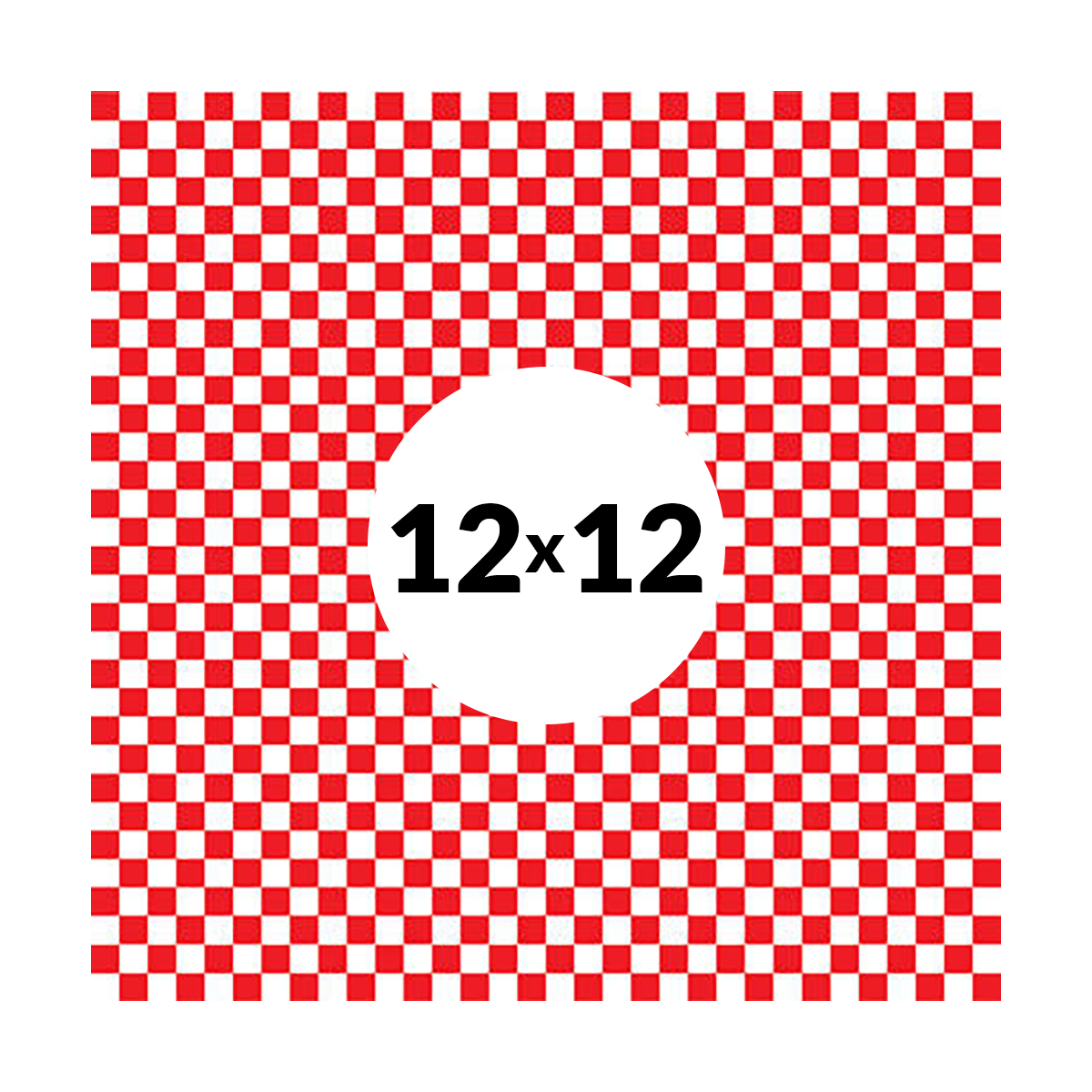 Basket Liners Red Checkered (12in x 12in), 1000 Count