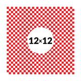 Basket Liners Red Checkered (12in x 12in), 1000 Count