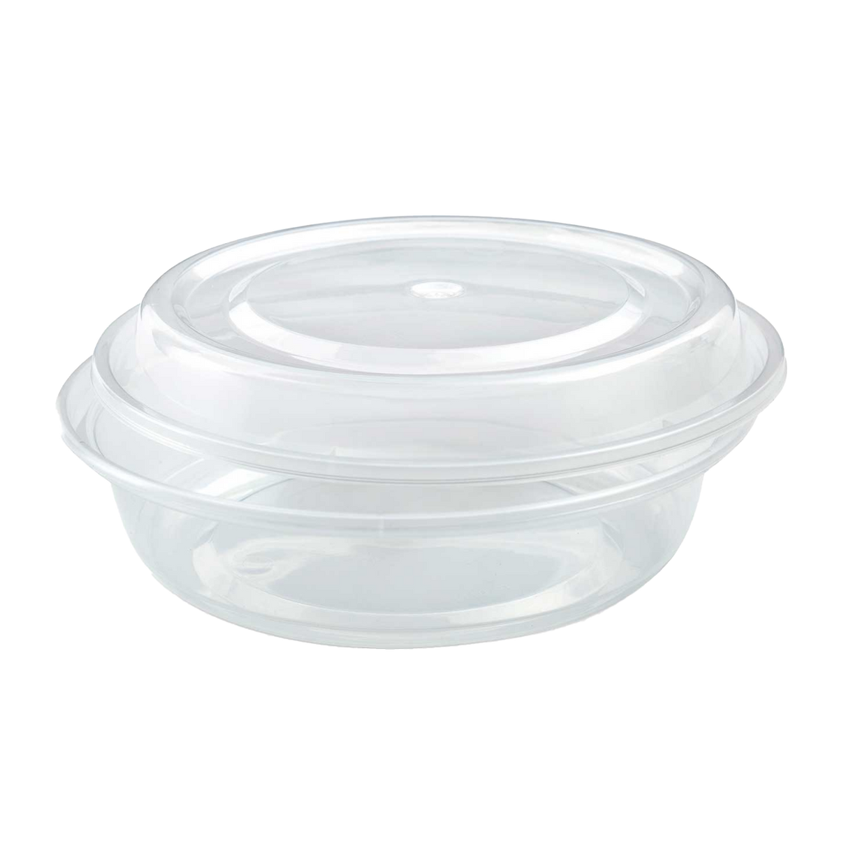 Round 7in PP Clear Container & Lid (24oz, Premium), 150 Count