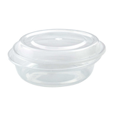 Round 7in PP Clear Container & Lid (24oz, Premium), 150 Count