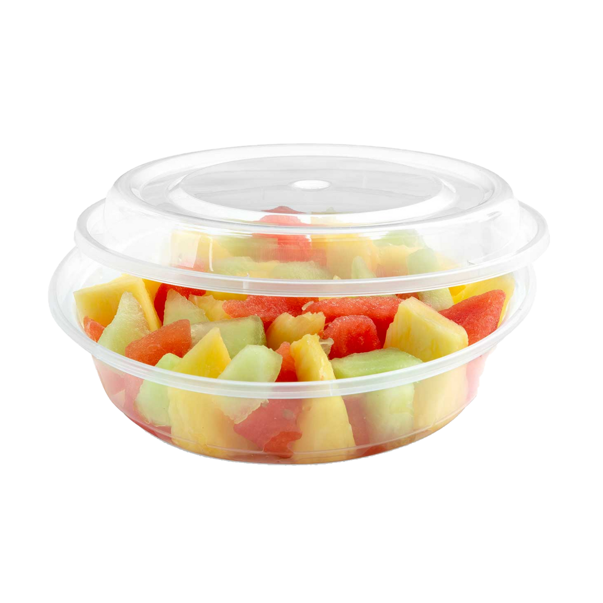 Round 7in PP Clear Container & Lid (24oz, Premium), 150 Count