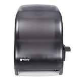 San Jamar Lever Hand Towel Roll Dispenser (Single Roll, Universal, Black) 1 Count
