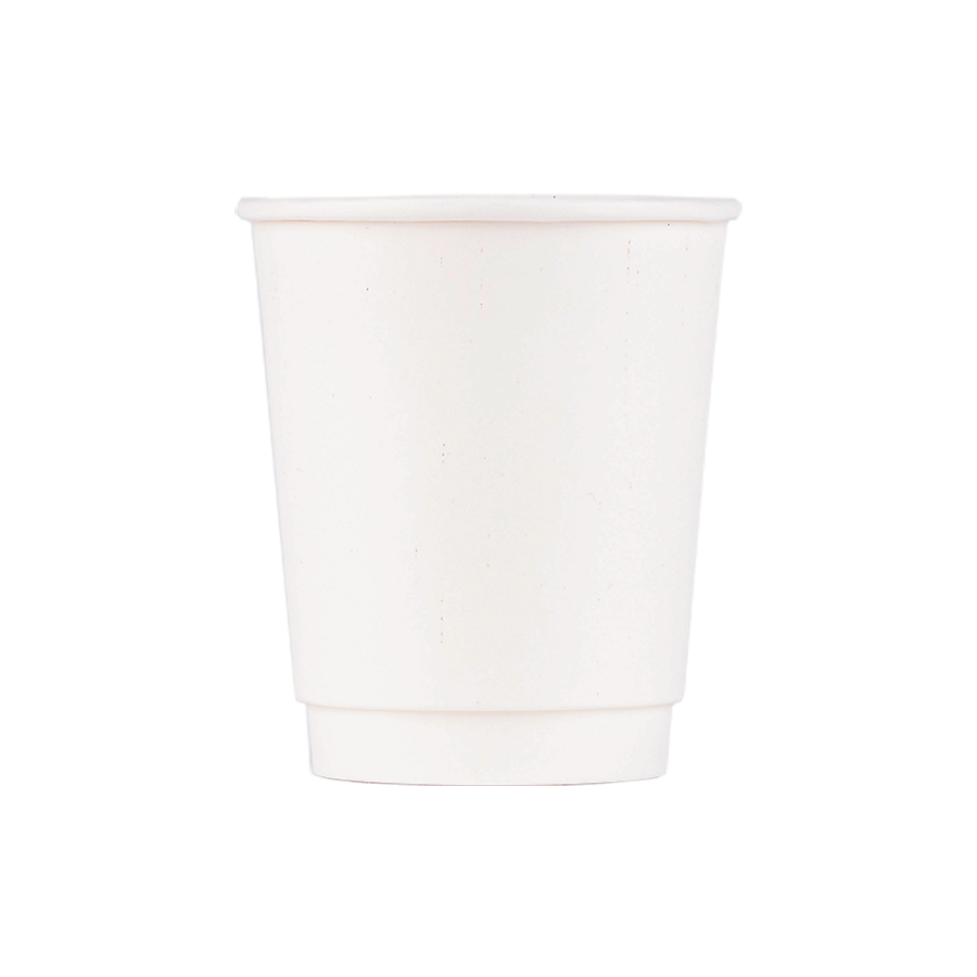 Insulated Paper Cup (8oz, Double-Wall, White), 500 Count