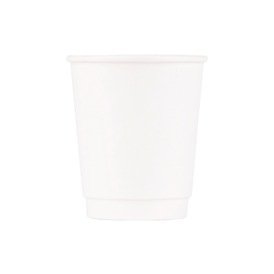 Insulated Paper Cup (8oz, Double-Wall, White), 500 Count
