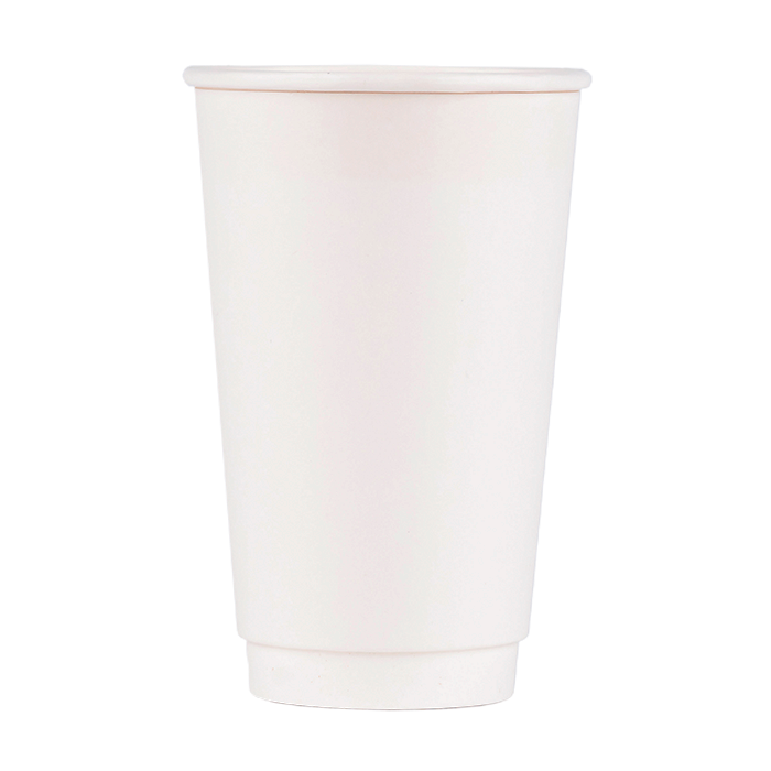 Insulated Paper Cup (16oz, Double-Wall, White) 500 Count