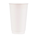 Hot Paper Cup (473mL/16oz, Double-Wall, White) 1000 Count