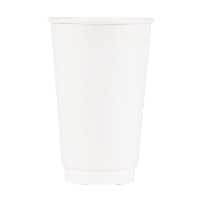 Insulated Paper Cup (16oz, Double-Wall, White) 500 Count