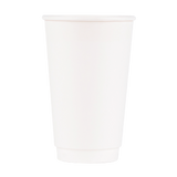 Insulated Paper Cup (16oz, Double-Wall, White) 500 Count