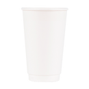 Hot Paper Cup (473mL/16oz, Double-Wall, White) 1000 Count