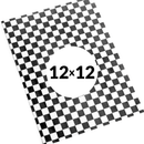 Basket Liners Black Checkered (12in x 12in), 1000 Pack