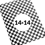 Premium Basket Liners Black Checkered (14in x 14in), 1000 Count