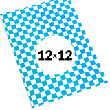 Basket Liners Blue Checkered (12in x 12in) - 1000 Pack