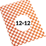 Basket Liners Red Checkered (12in x 12in), 1000 Count